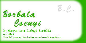 borbala csenyi business card